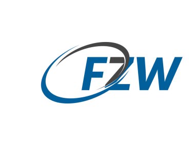FZW yaratıcı logo tasarımı vektör çizimi