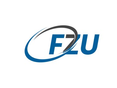 FZU yaratıcı logo tasarımı vektör çizimi