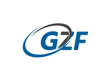 GZF yaratıcı logo tasarımı vektör çizimi