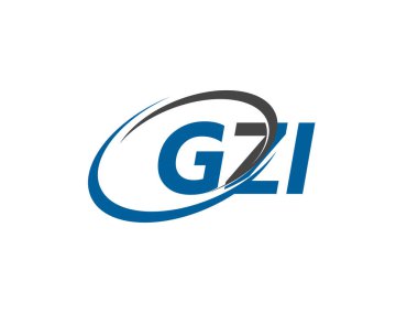 GZI yaratıcı logo tasarımı vektör çizimi