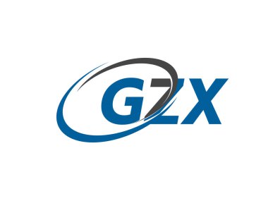 GZX yaratıcı logo tasarımı vektör çizimi