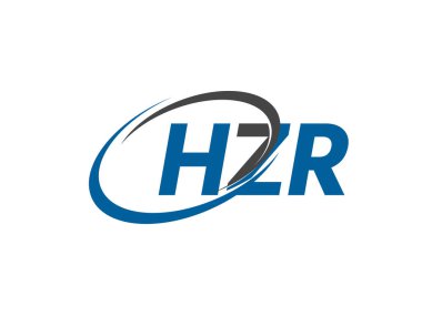 HZR yaratıcı logo tasarımı vektör çizimi
