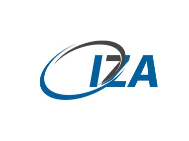 IZA yaratıcı logo tasarımı vektör çizimi