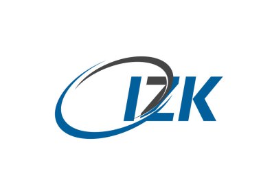 IZK yaratıcı logo tasarımı vektör çizimi