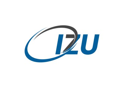 IZU yaratıcı logo tasarımı vektör çizimi