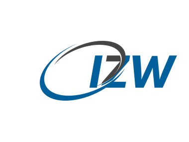 IZW yaratıcı logo tasarımı vektör çizimi