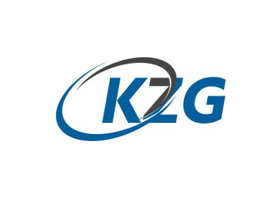 KZG yaratıcı logo tasarımı vektör çizimi