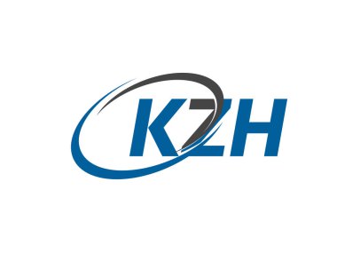 KZH yaratıcı logo tasarımı vektör çizimi