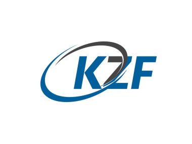 KZF yaratıcı logo tasarımı vektör çizimi