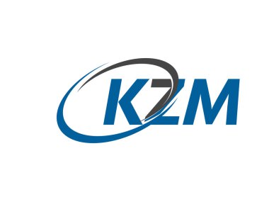 KZM yaratıcı logo tasarımı vektör çizimi