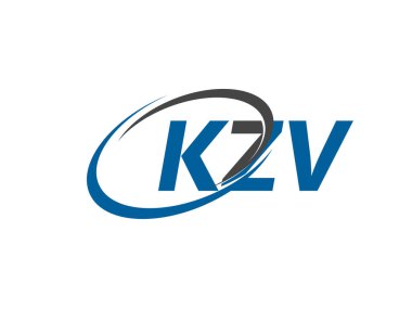 KZV yaratıcı logo tasarımı vektör çizimi