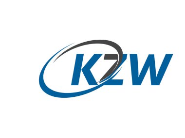 KZW yaratıcı logo tasarımı vektör çizimi