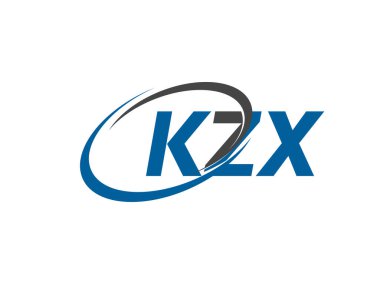 KZX yaratıcı logo tasarımı vektör çizimi