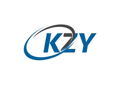 KZY yaratıcı logo tasarımı vektör çizimi