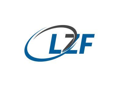 LZF yaratıcı logo tasarımı vektör çizimi