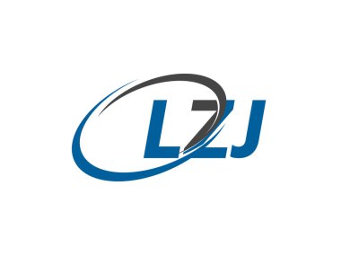 LZJ yaratıcı logo tasarımı vektör çizimi