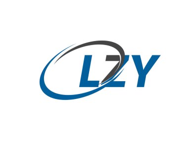 LZY yaratıcı logo tasarımı vektör çizimi