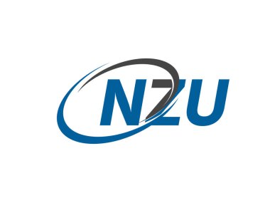 NZU yaratıcı logo tasarımı vektör çizimi