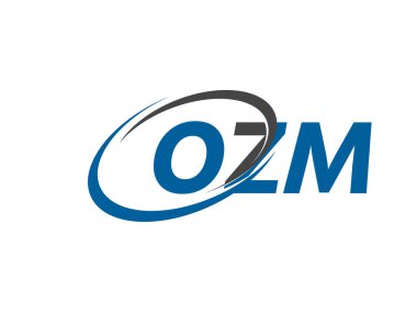 OZM yaratıcı logo tasarımı vektör çizimi