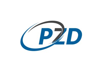 PZD yaratıcı logo tasarımı vektör çizimi