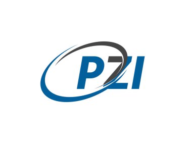 PZI yaratıcı logo tasarımı vektör çizimi