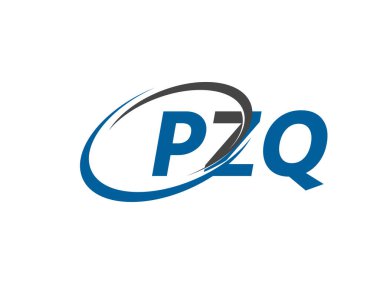 PZQ yaratıcı logo tasarımı vektör çizimi