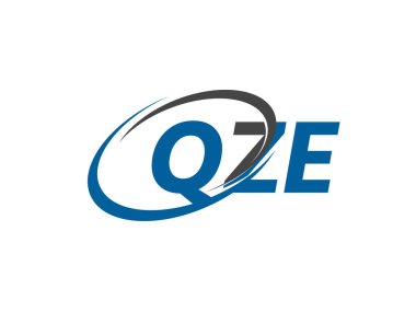 QZE yaratıcı logo tasarımı vektör çizimi