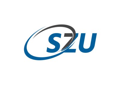 SZU yaratıcı logo tasarımı vektör çizimi