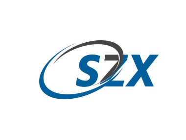 SZX yaratıcı logo tasarımı vektör çizimi