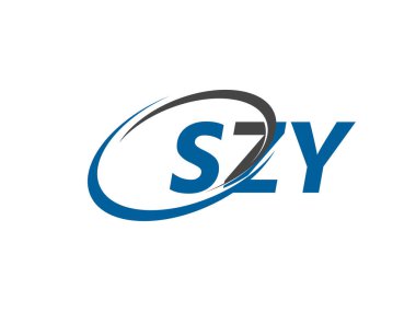 SZY yaratıcı logo tasarımı vektör çizimi