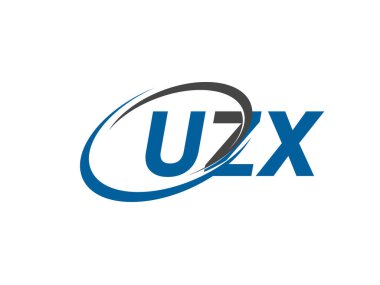 UZX yaratıcı logo tasarımı vektör çizimi