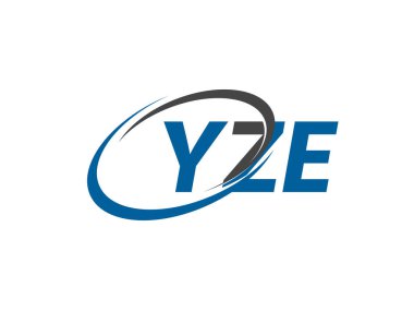 YZE yaratıcı logo tasarımı vektör çizimi