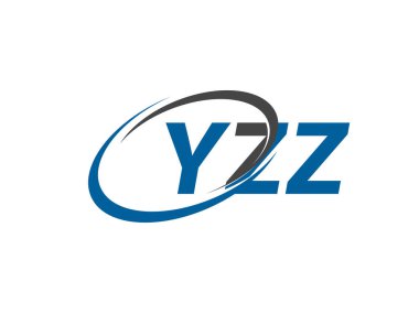 YZZ yaratıcı logo tasarımı vektör çizimi