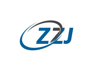 ZZJ yaratıcı logo tasarımı vektör çizimi