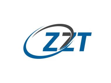 ZZT yaratıcı logo tasarımı vektör çizimi
