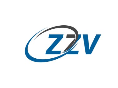 ZZV yaratıcı logo tasarımı vektör çizimi