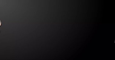 2063 animasyonu Siyah arka planda izole edildi, yeni yıl tasarım şablonu