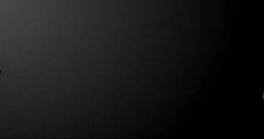 2064 animasyonu Siyah arkaplanda izole edildi, yeni yıl tasarım şablonu