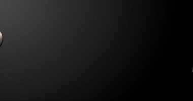 2082 animation Isolated on Black background, new year design template