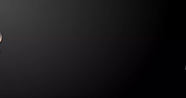 2093 animation Isolated on Black background, new year design template