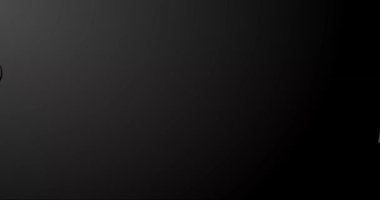 2098 animasyonu Siyah arkaplanda izole edildi, yeni yıl tasarım şablonu