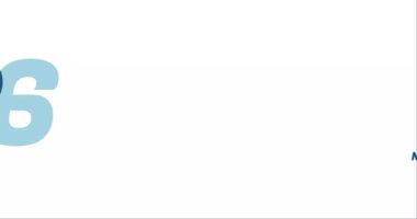 Beyaz arkaplanda izole edilmiş 2026 animasyon, yeni yıl tasarım şablonu