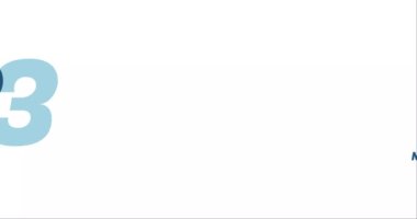 Beyaz arkaplanda izole edilmiş 2033 animasyon, yeni yıl tasarım şablonu