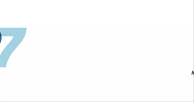 Beyaz arkaplanda izole edilmiş 2037 animasyon, yeni yıl tasarım şablonu