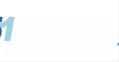 Beyaz arkaplanda izole edilmiş 2051 animasyon, yeni yıl tasarım şablonu