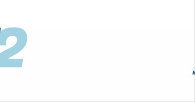 Beyaz arkaplanda izole edilmiş 2052 animasyon, yeni yıl tasarım şablonu