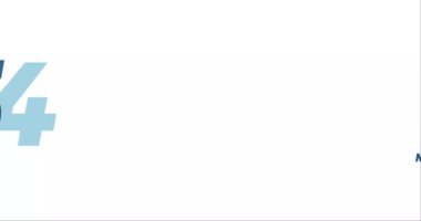 Beyaz arkaplanda izole edilmiş 2054 animasyon, yeni yıl tasarım şablonu