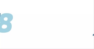 Beyaz arkaplanda izole edilmiş 2058 animasyon, yeni yıl tasarım şablonu