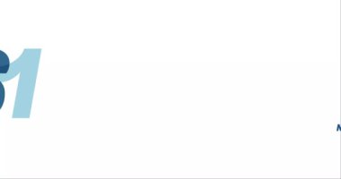 Beyaz arkaplanda izole edilmiş 2061 animasyon, yeni yıl tasarım şablonu