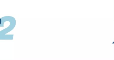 Beyaz arkaplanda izole edilmiş 2062 animasyon, yeni yıl tasarım şablonu